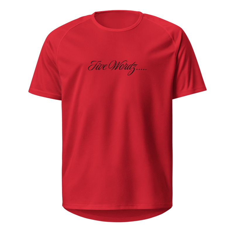 Five Wordz – Unisex Jersey Shirt (Black Letters)