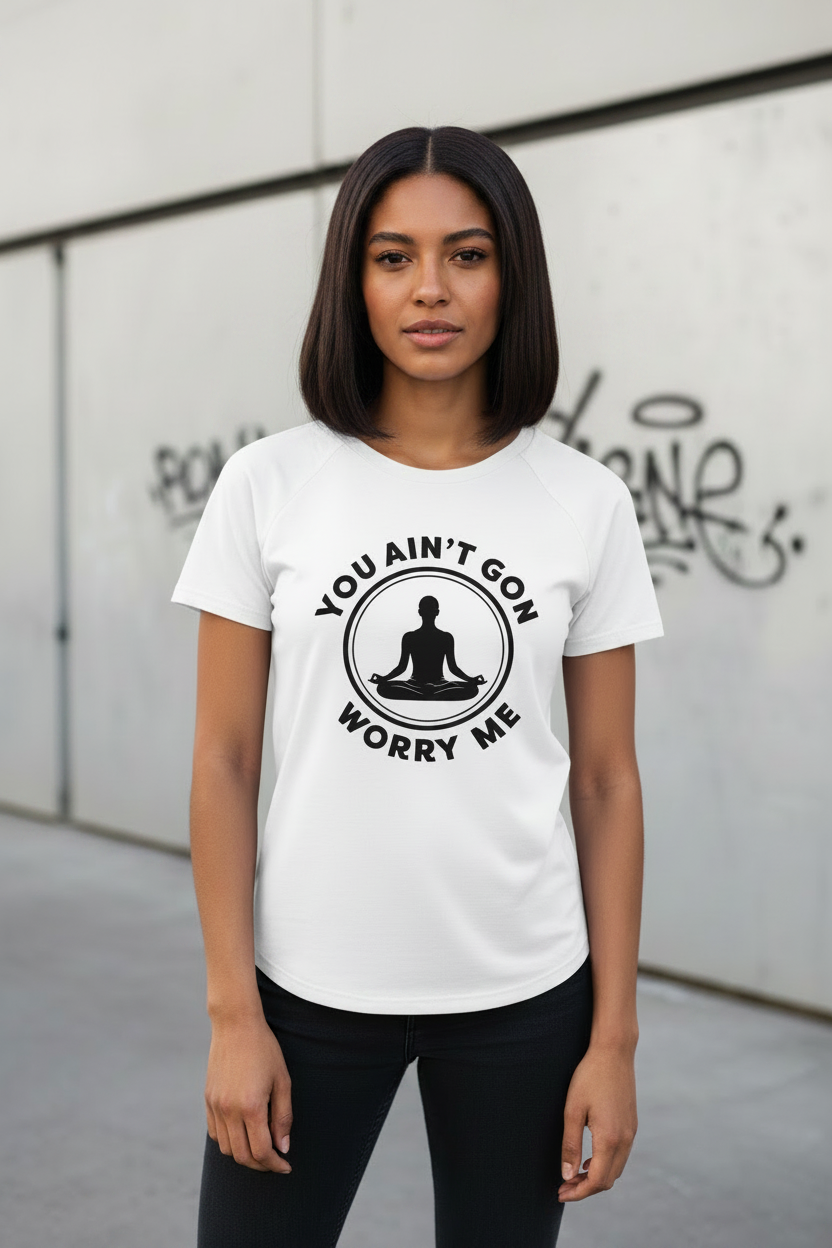 You Ain't Gon Worry Me® Peace Edition Unisex Jersey (Black Letters)