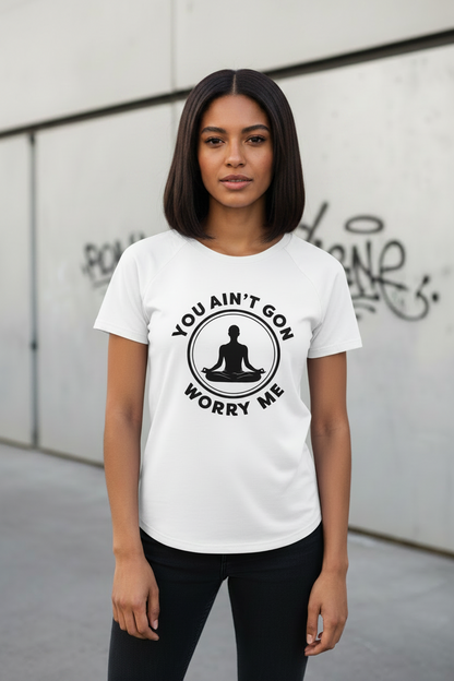 You Ain't Gon Worry Me® Peace Edition Unisex Jersey (Black Letters)